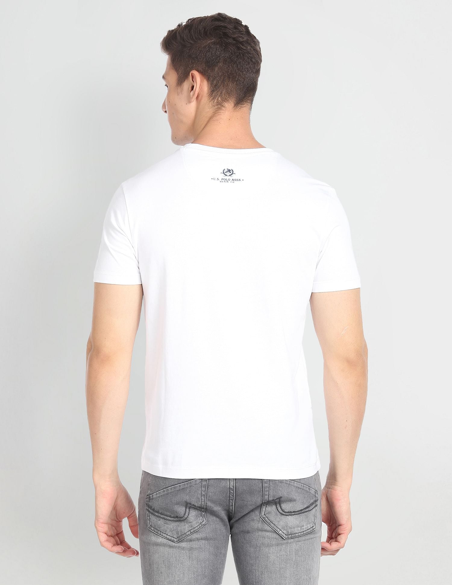 U.S. Polo Assn. Denim Co. Typographic Print Cotton T-Shirt