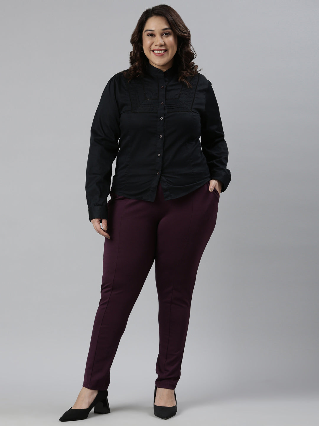 Dark Wine Roma Ponte Pants