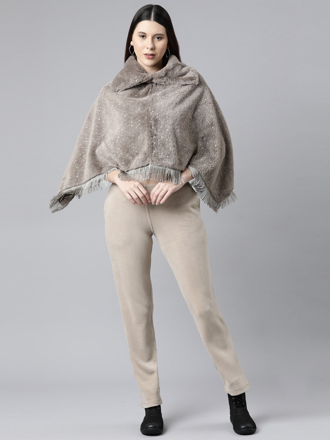 Beige Velour Ultra Warm Pants