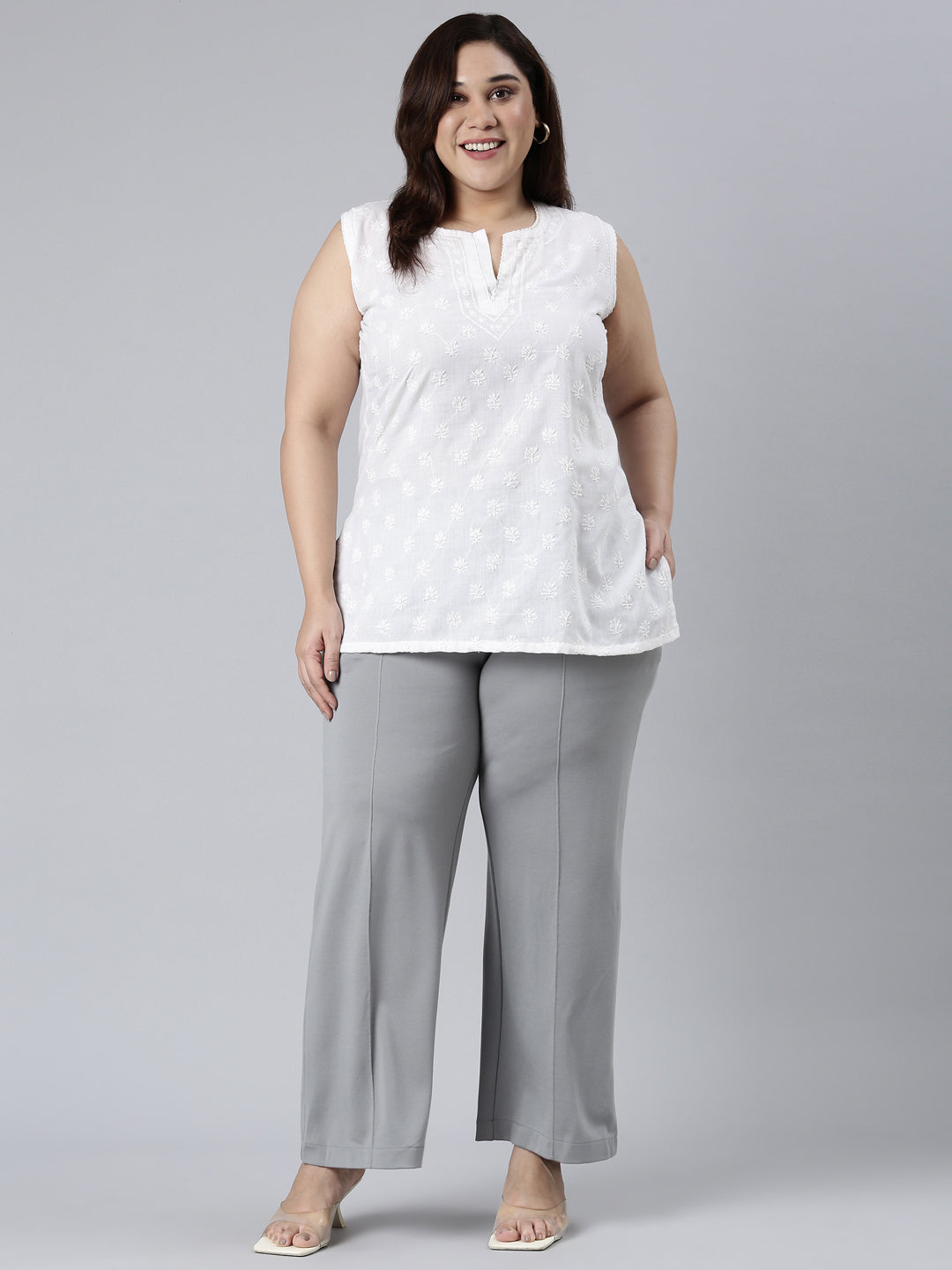 Dusty Green Roma Ponte Wide Pants