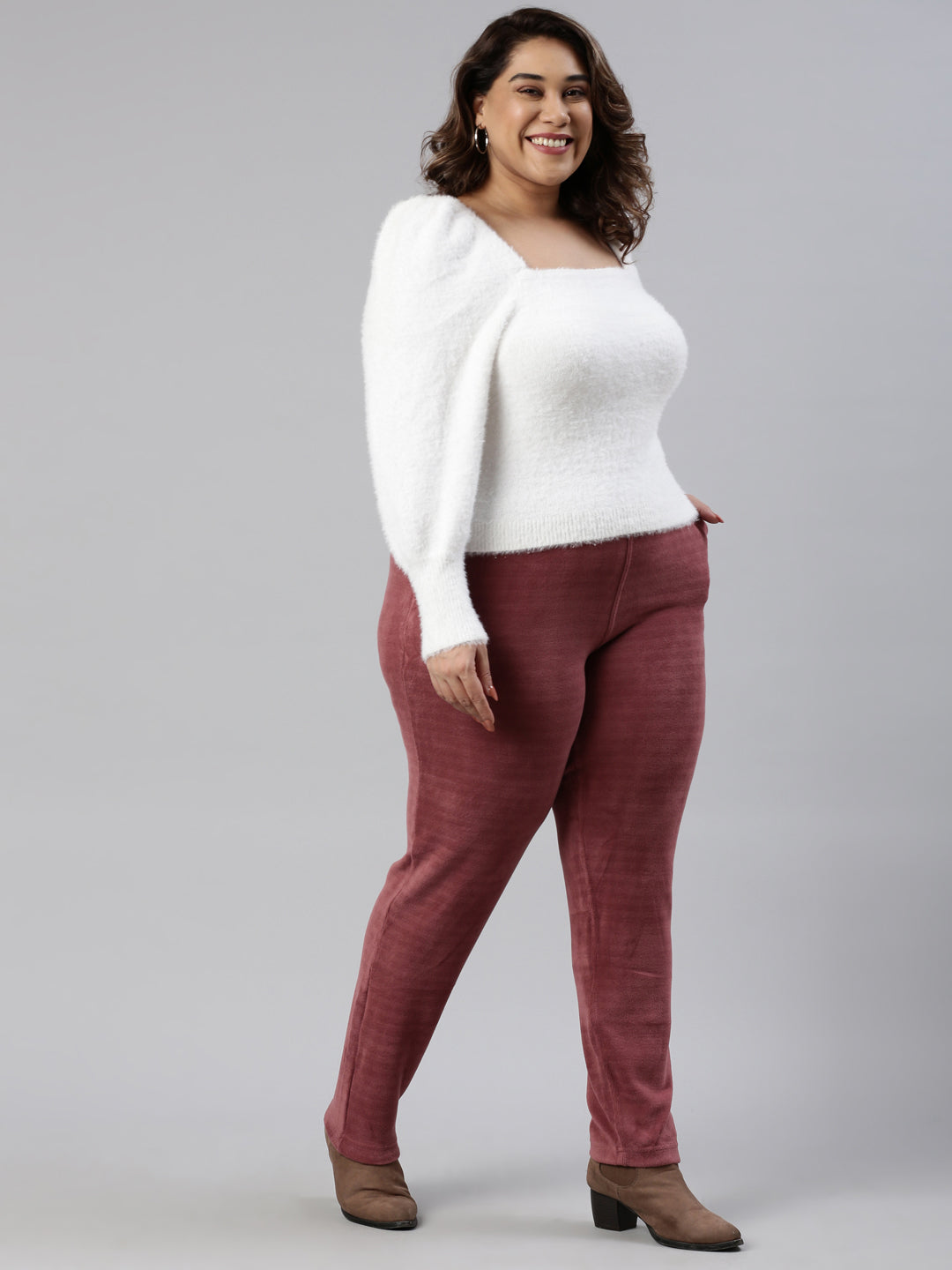 Light Wine Velour Ultra Warm Pants