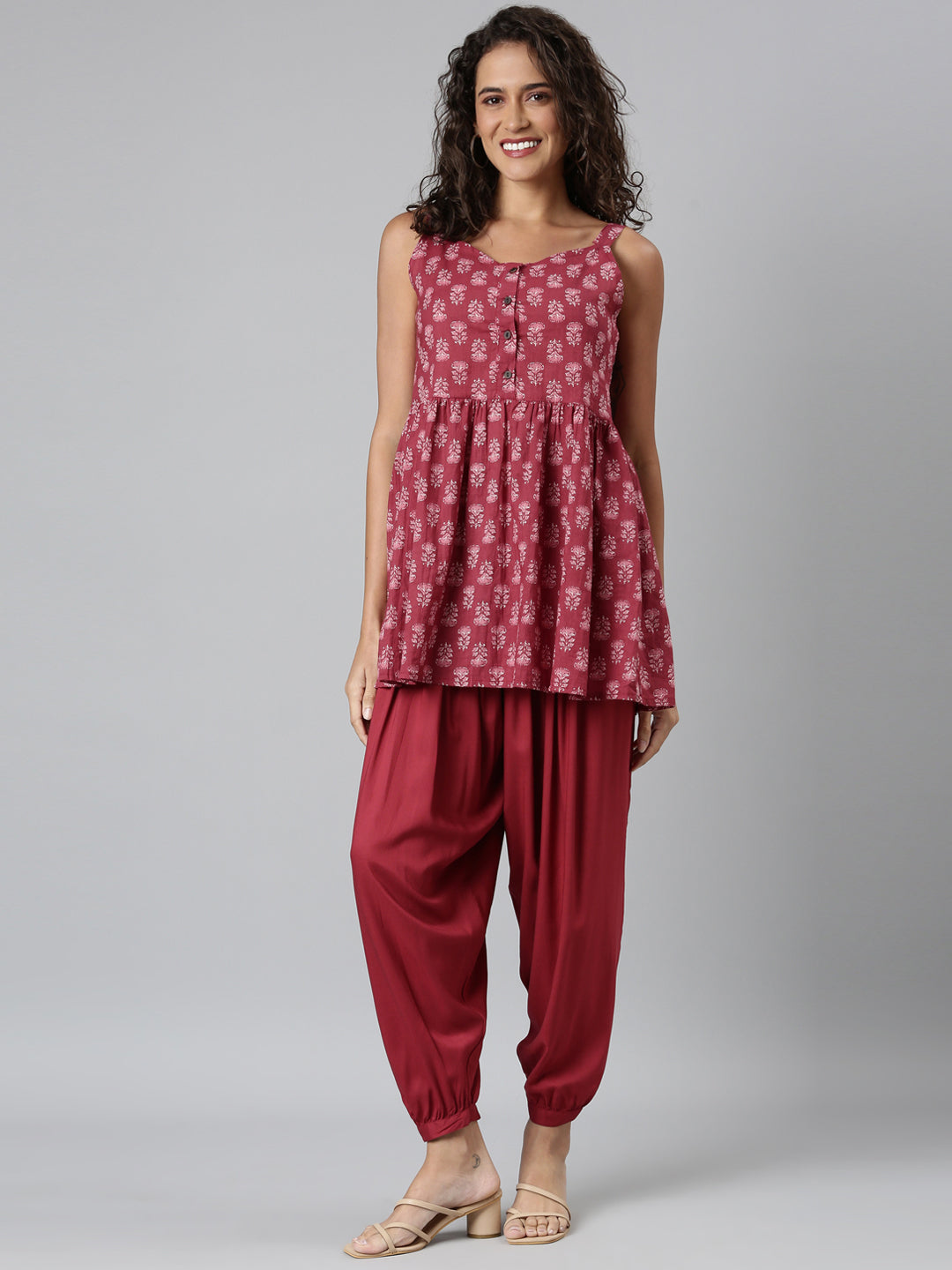 Cherry Woven Viscose Harem Pant