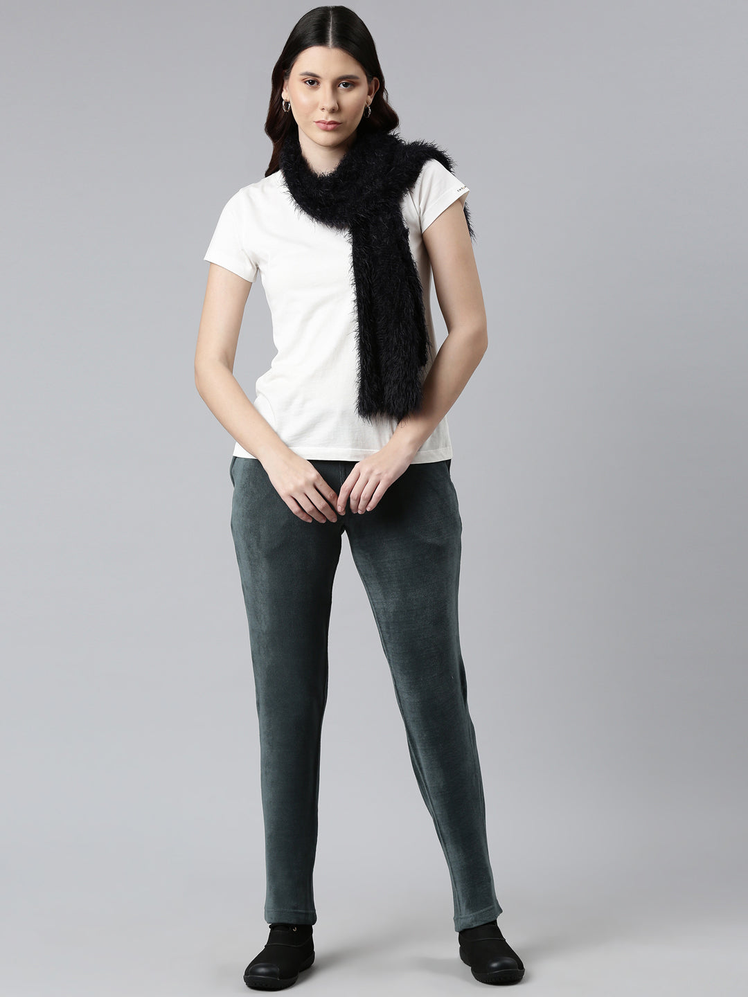Olive Green Velour Ultra Warm Pants