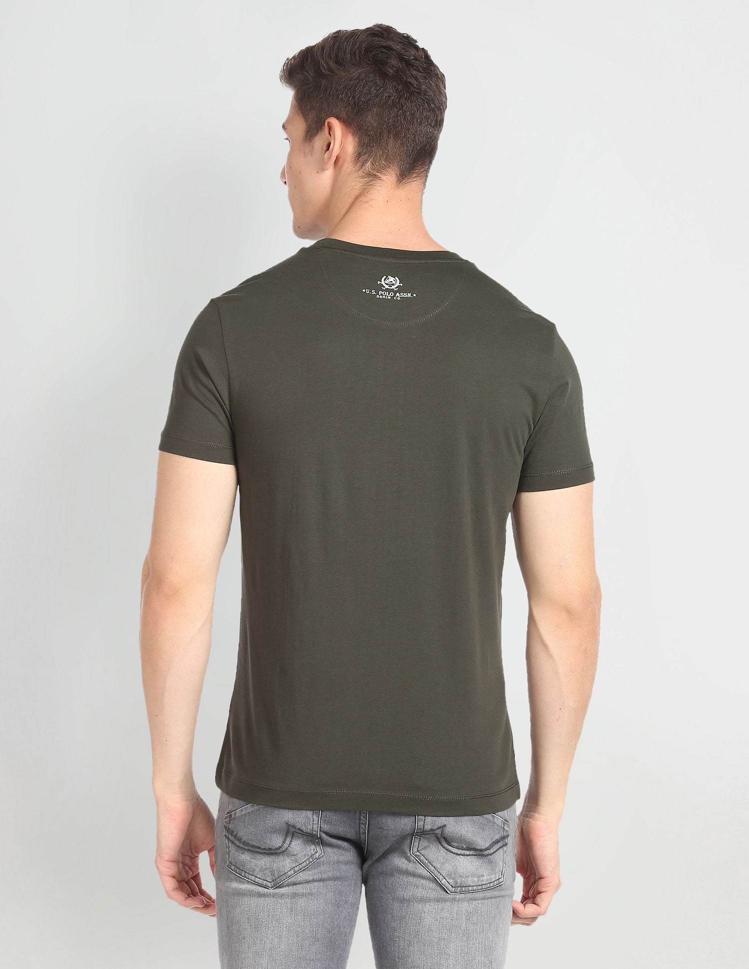 Brand Print Crew Neck T-Shirt
