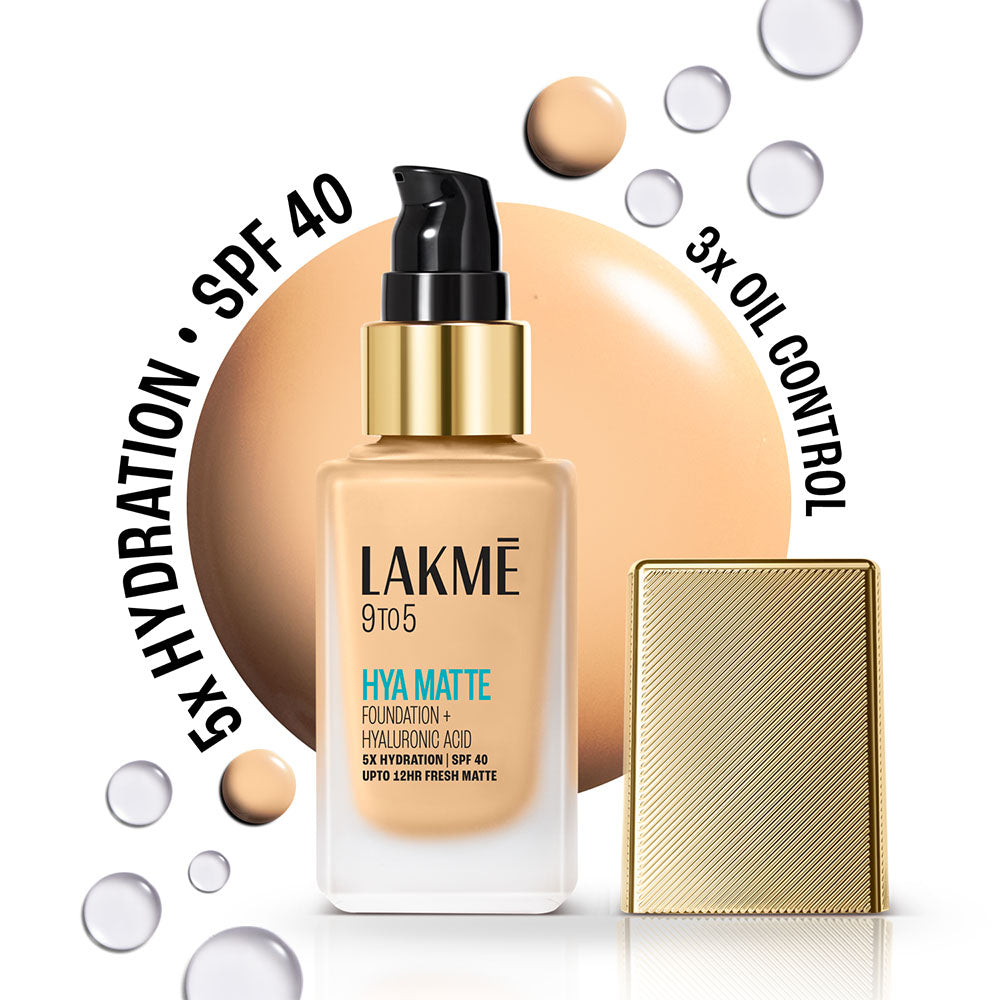 Lakmē 9to5 Hya Matte Foundation + Hyaluronic Acid