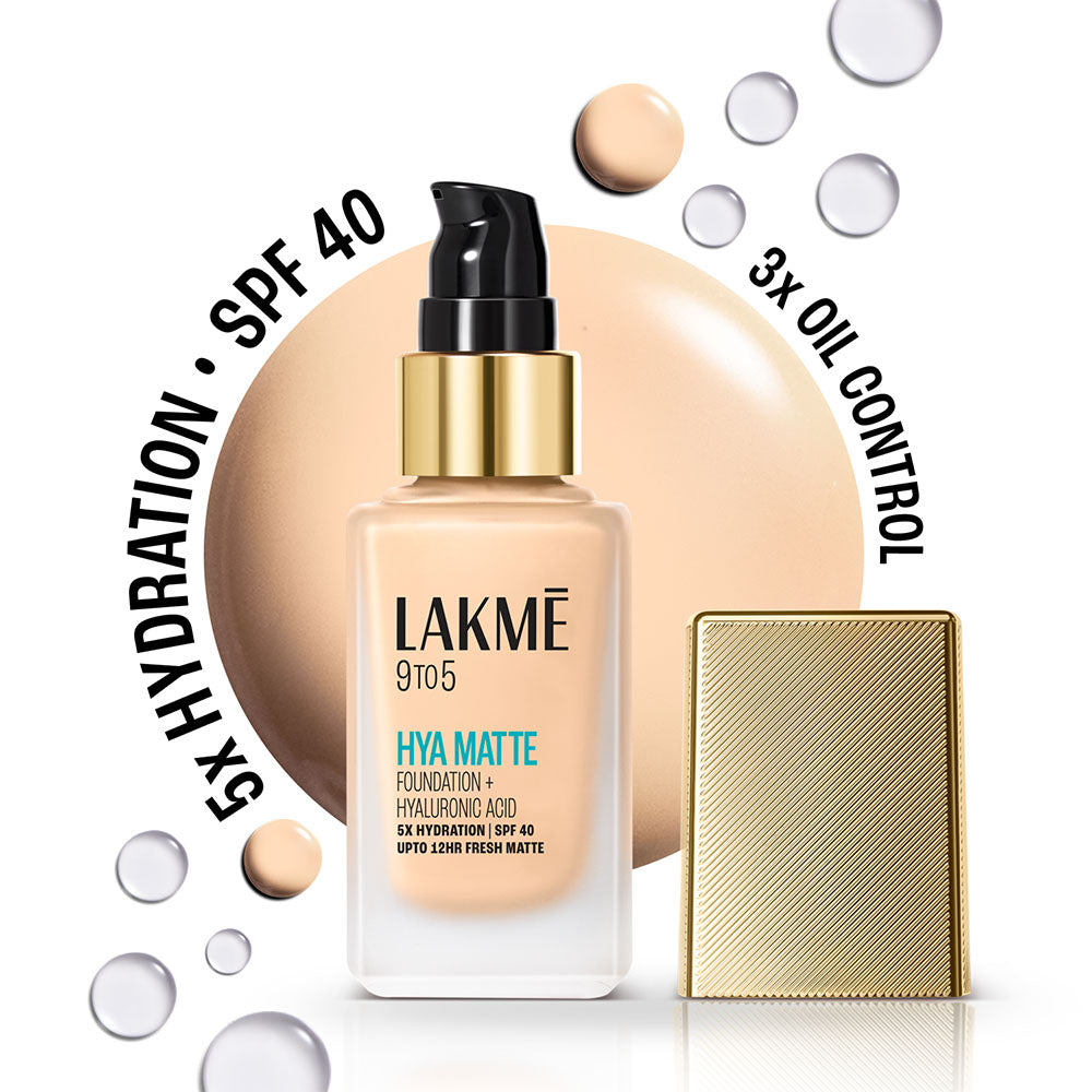 Lakmē 9to5 Hya Matte Foundation + Hyaluronic Acid