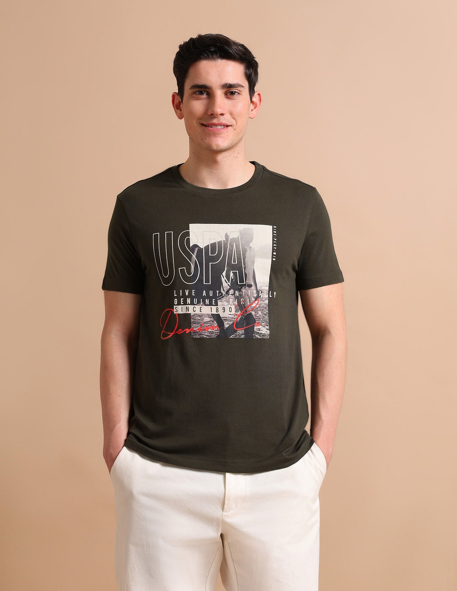 U.S. Polo Assn. Denim Co. Photo Print T-Shirt
