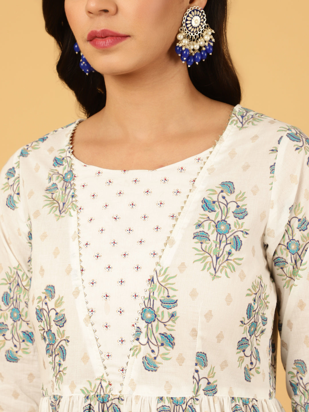 Block Printed Nyra Cut Suit Set With Dupatta