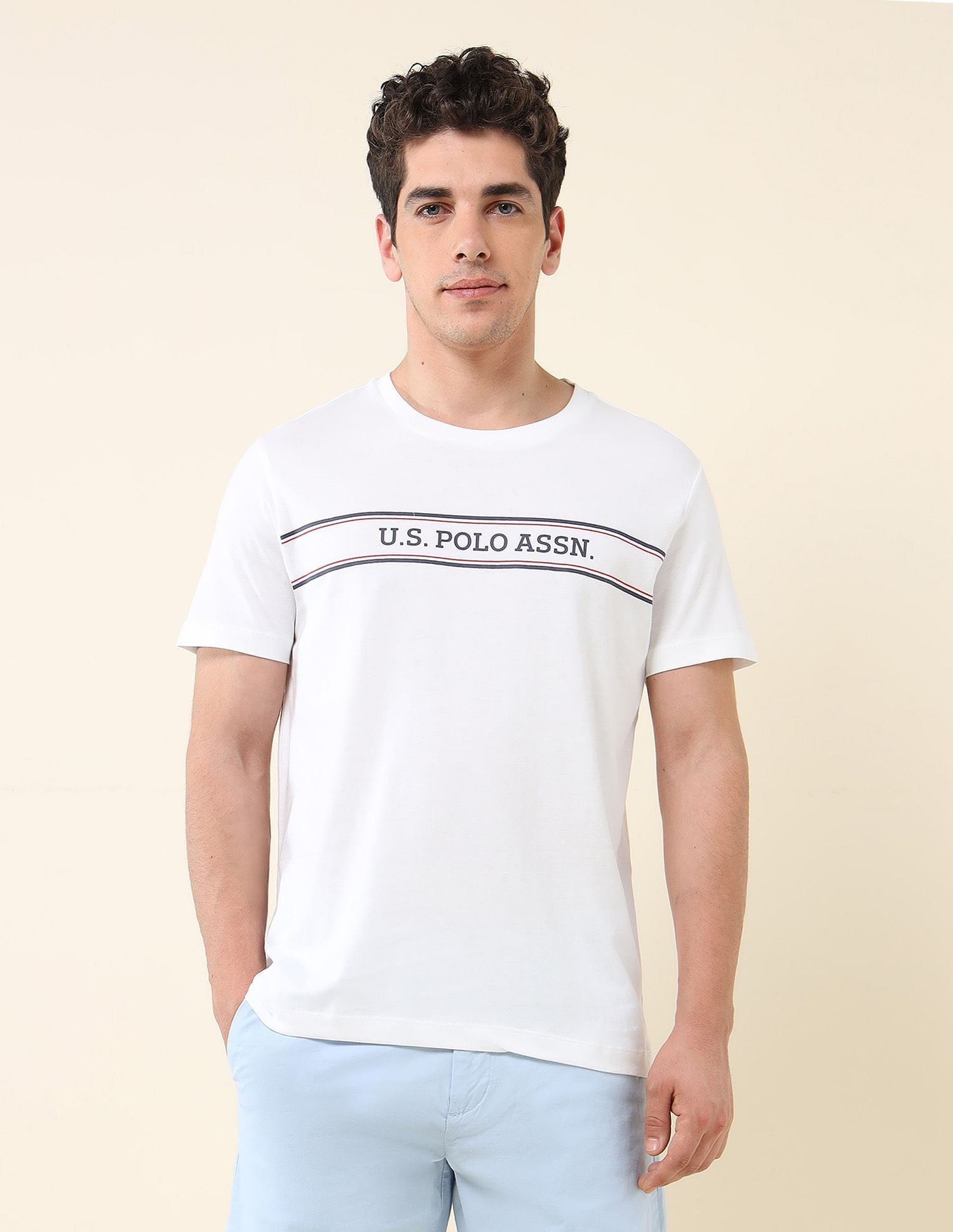 Slim Fit Brand Printed T-Shirt