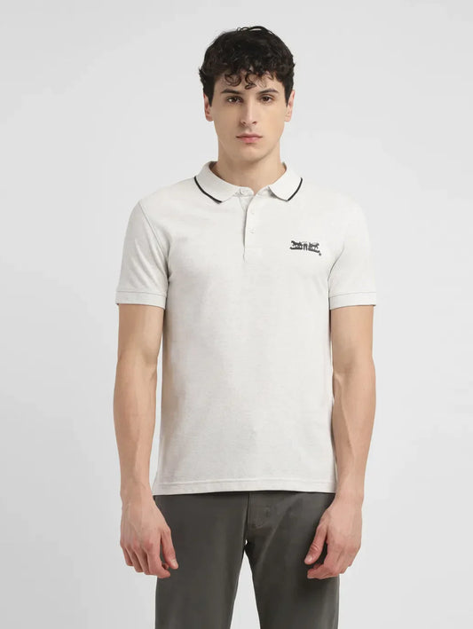 Men's Solid Slim Fit Polo T-shirt