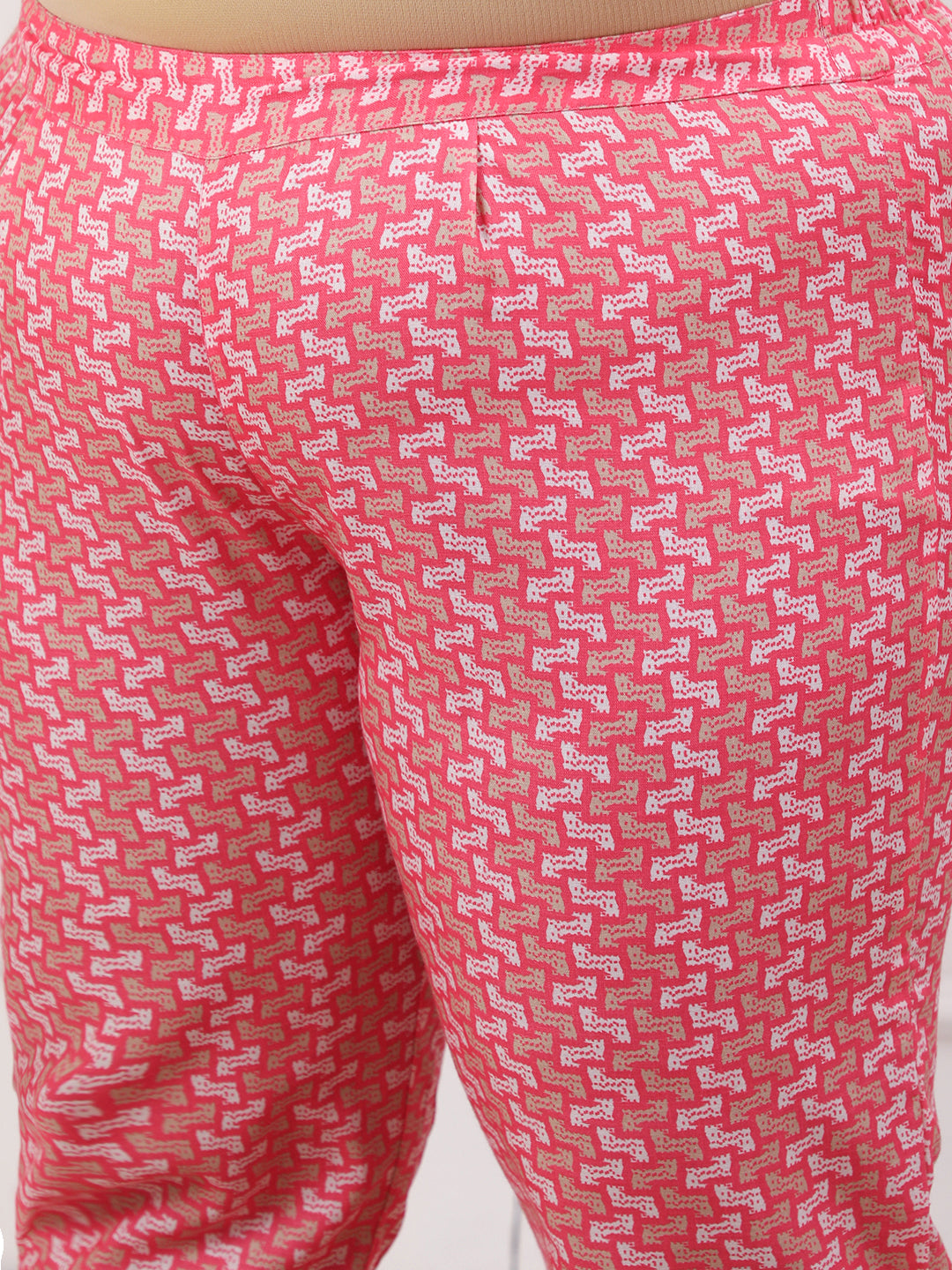 Plus Size Floral Printed And Gotta Work Suit Set