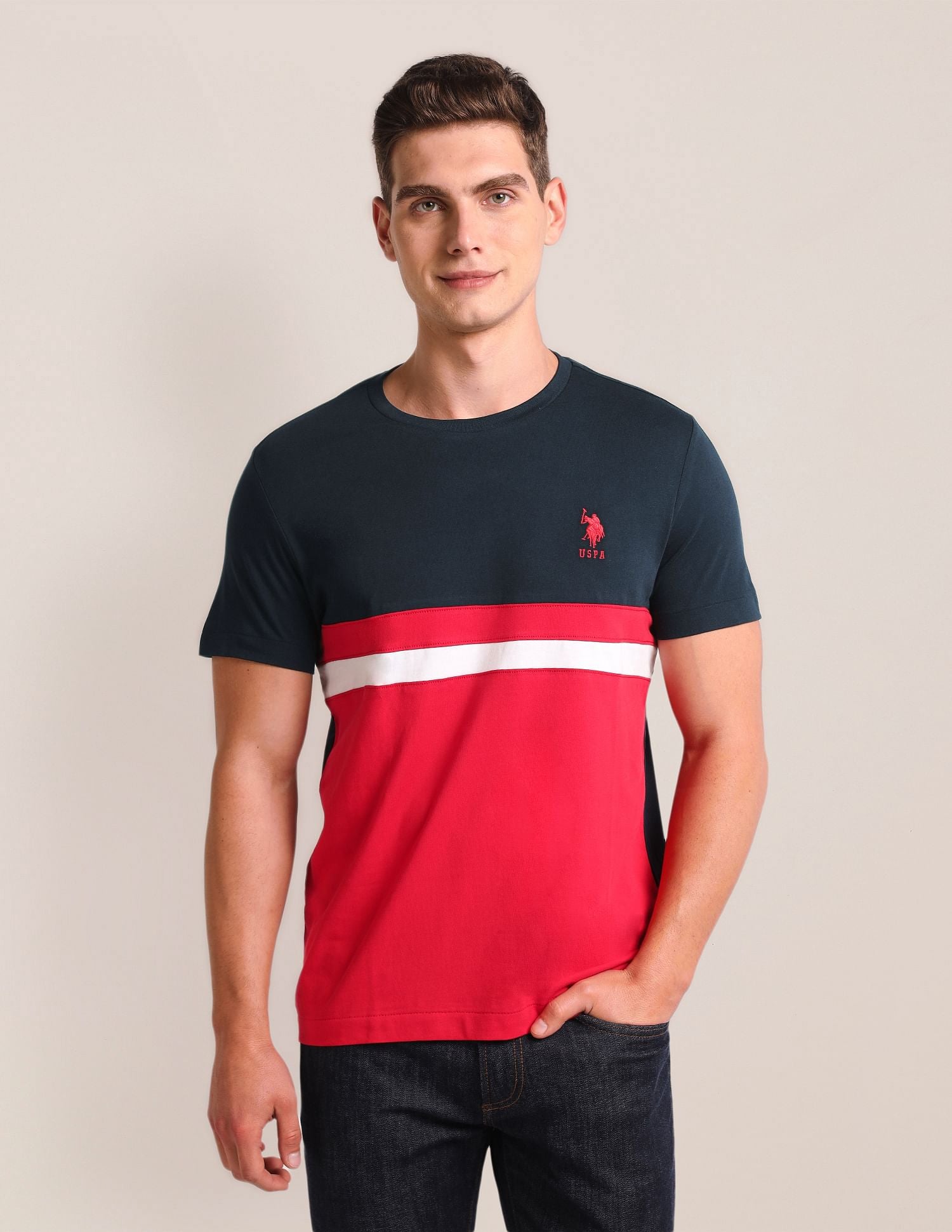 U.S. Polo Assn. Colour Block Slim Fit T-Shirt