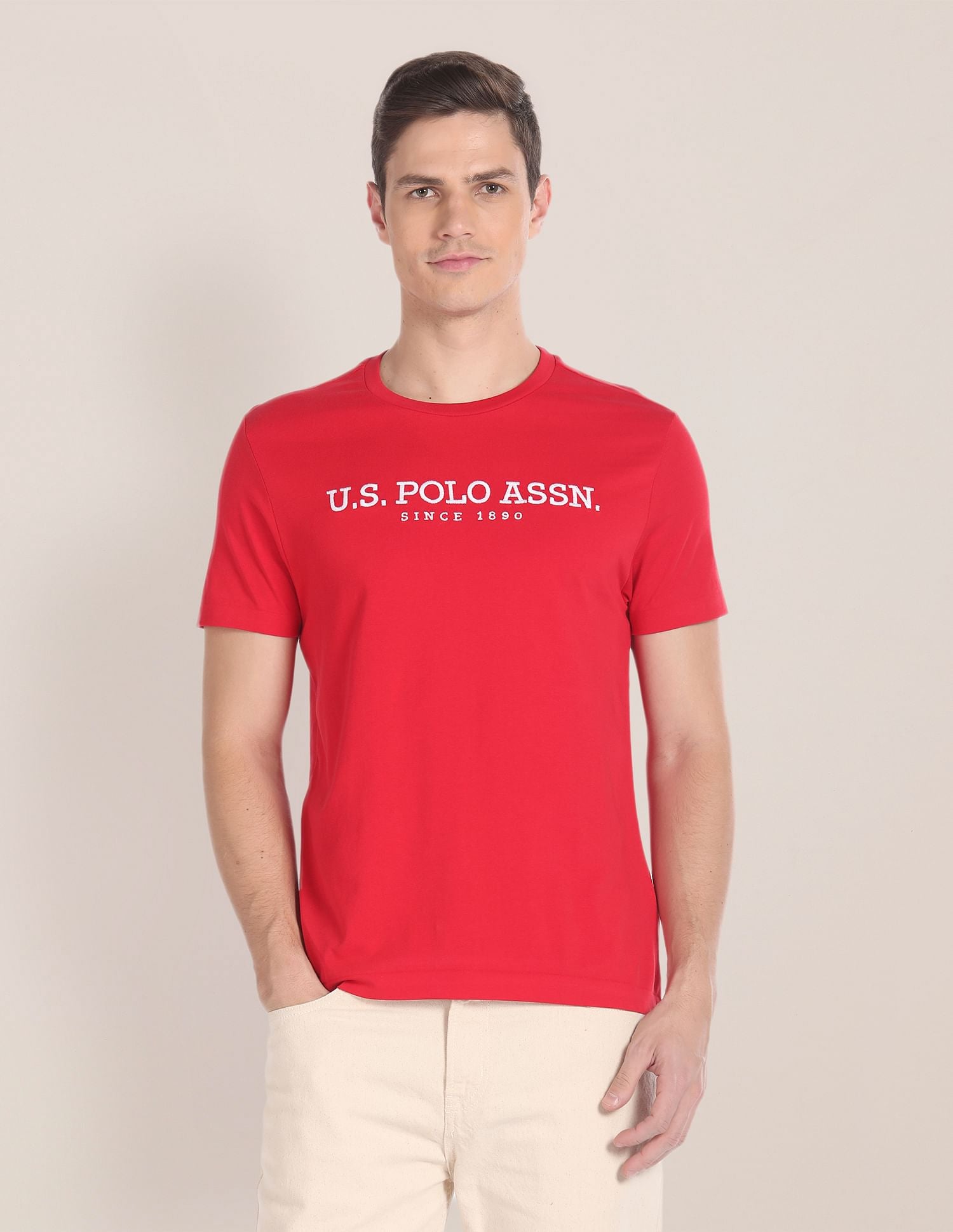 Brand Embroidered Cotton T-Shirt