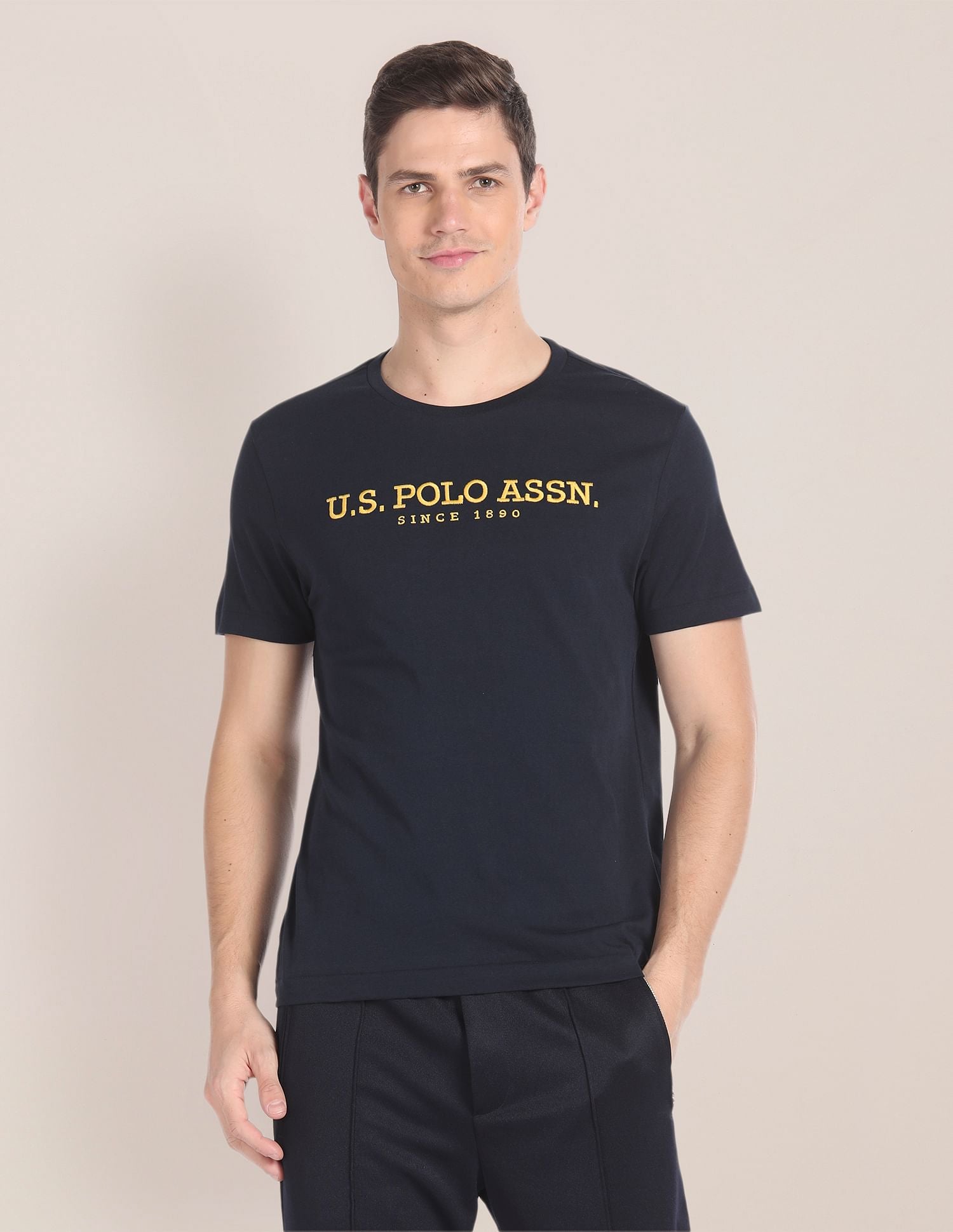 Brand Embroidered Cotton T-Shirt