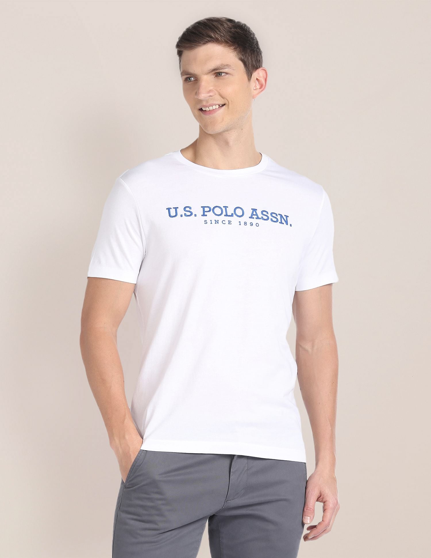 U.S. Polo Assn. Denim Co. Crew Neck Brand Embroidered T-Shirt