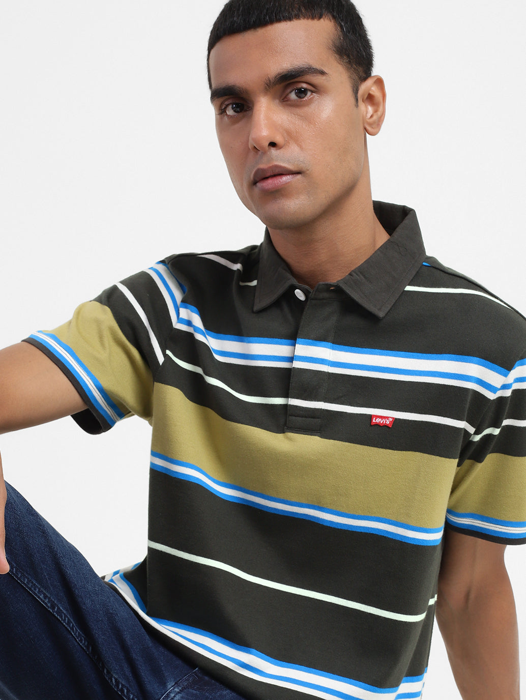 Men's Striped Polo T-shirt