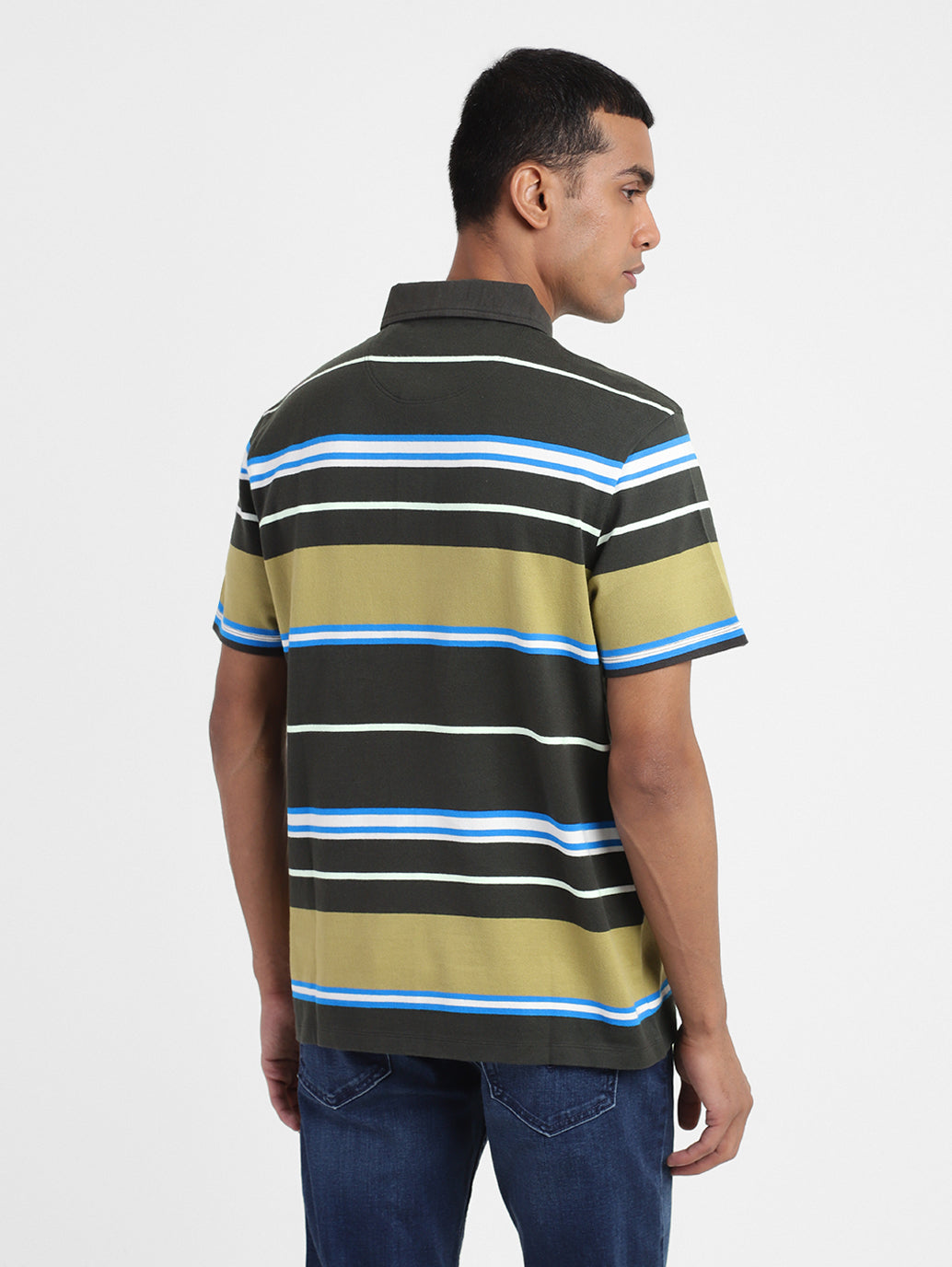 Men's Striped Polo T-shirt