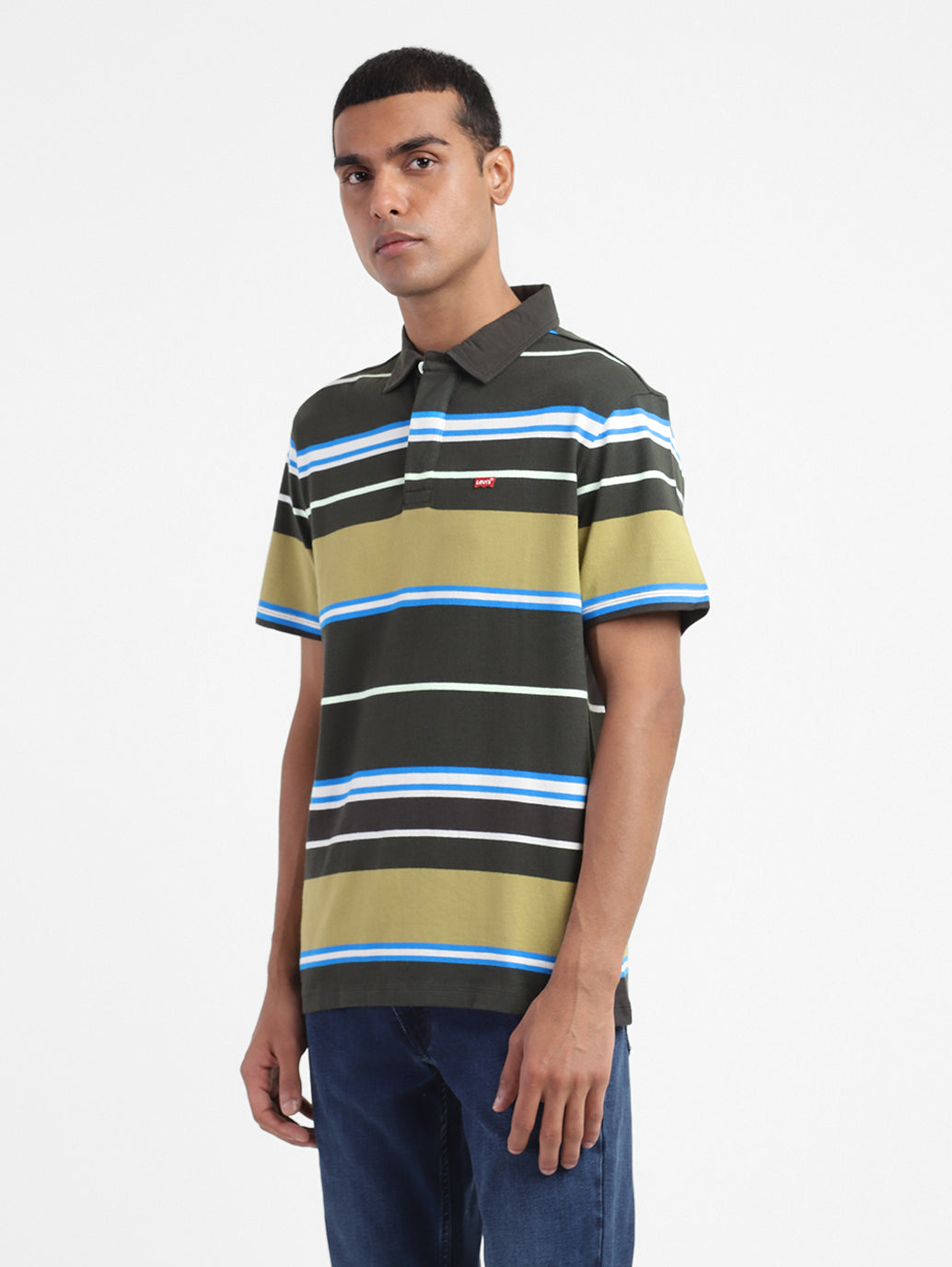 Men's Striped Polo T-shirt