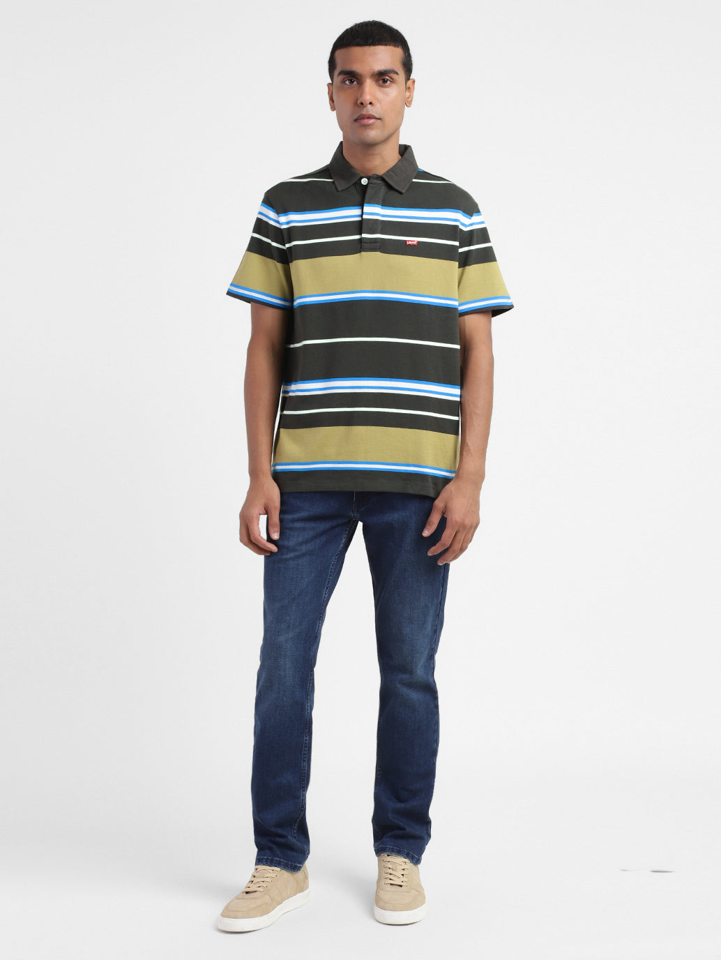 Men's Striped Polo T-shirt
