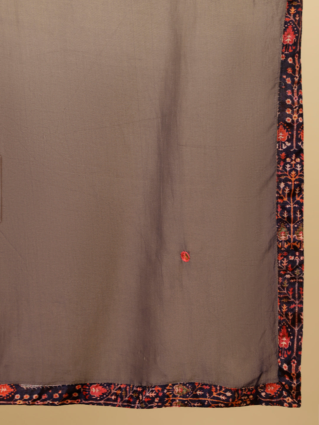 Purple Tribal Printed Flared Kurta With Dupatta