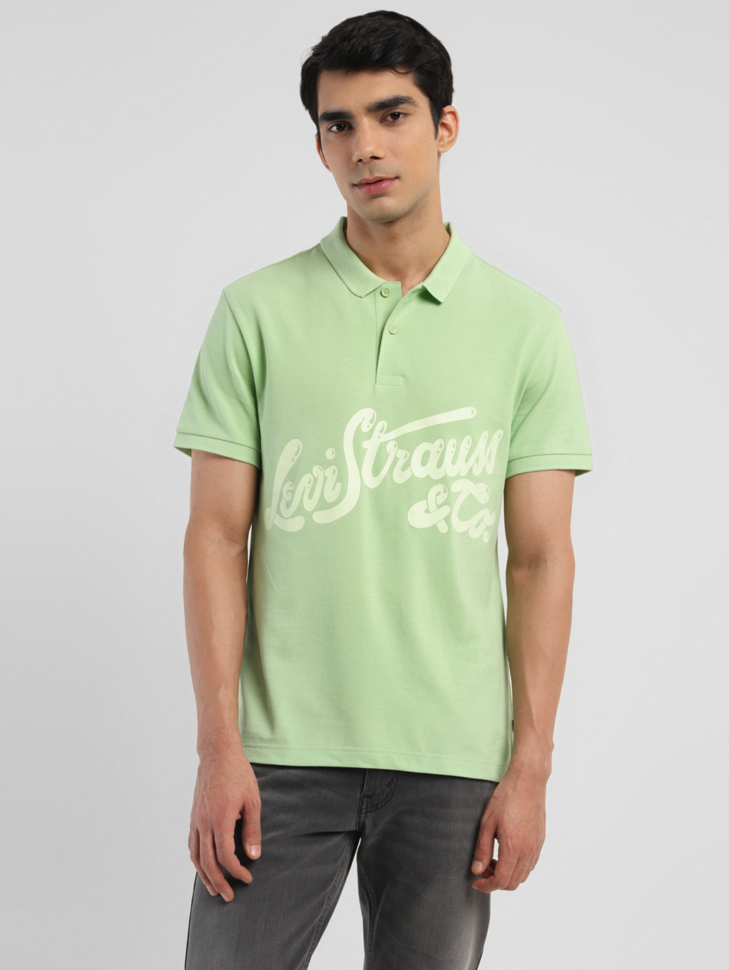 Men's Brand Logo Polo T-shirt