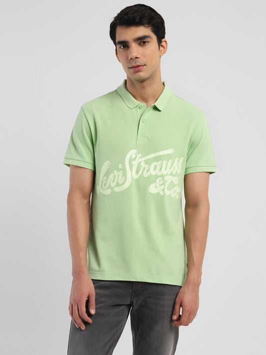 Men's Brand Logo Polo T-shirt
