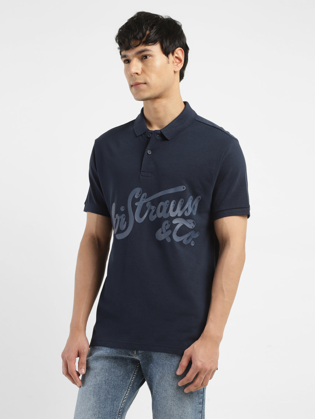 Men's Brand Logo Polo T-shirt