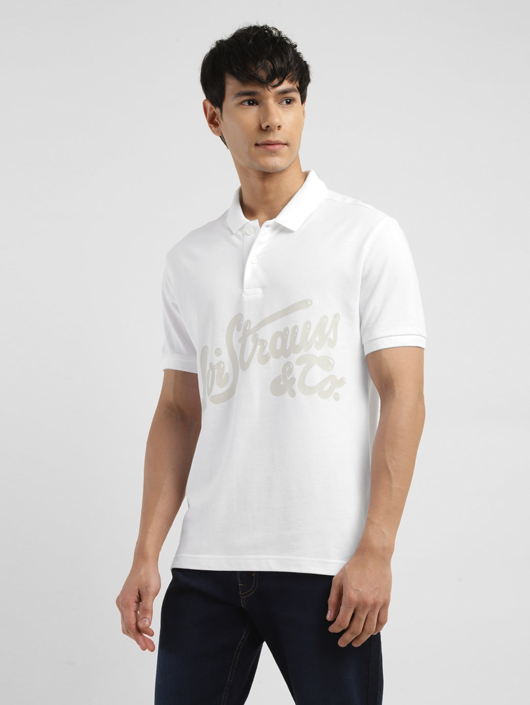 Men's Brand Logo Polo T-shirt