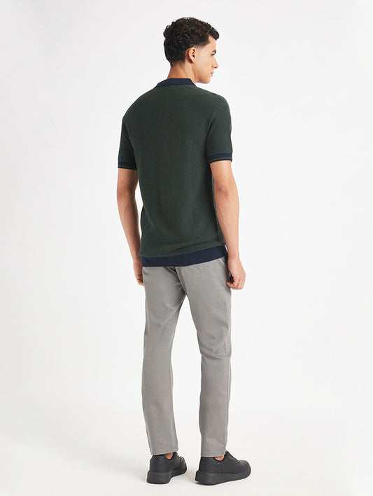 Men's Solid Slim Fit Polo T-Shirt