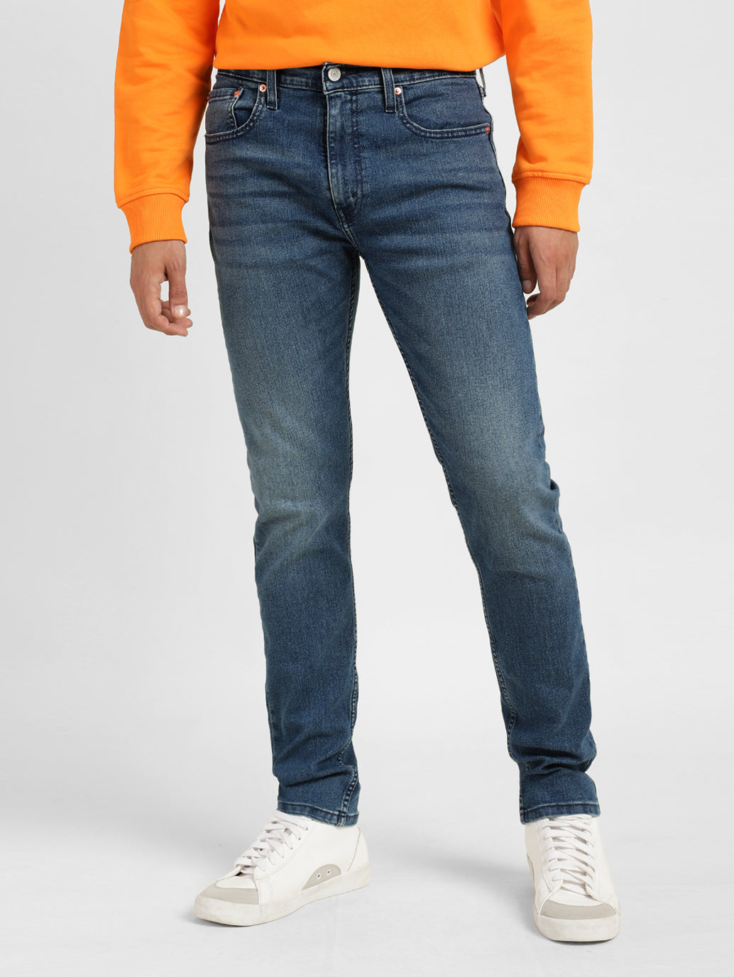 Men's 512 Blue Slim Tapered Fit Mid Rise Jeans