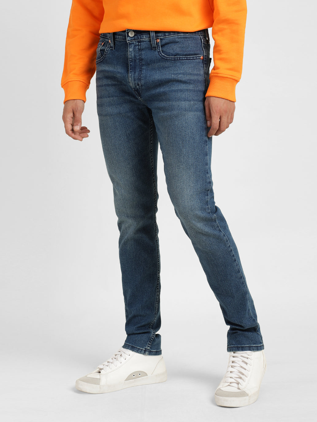 Men's 512 Blue Slim Tapered Fit Mid Rise Jeans