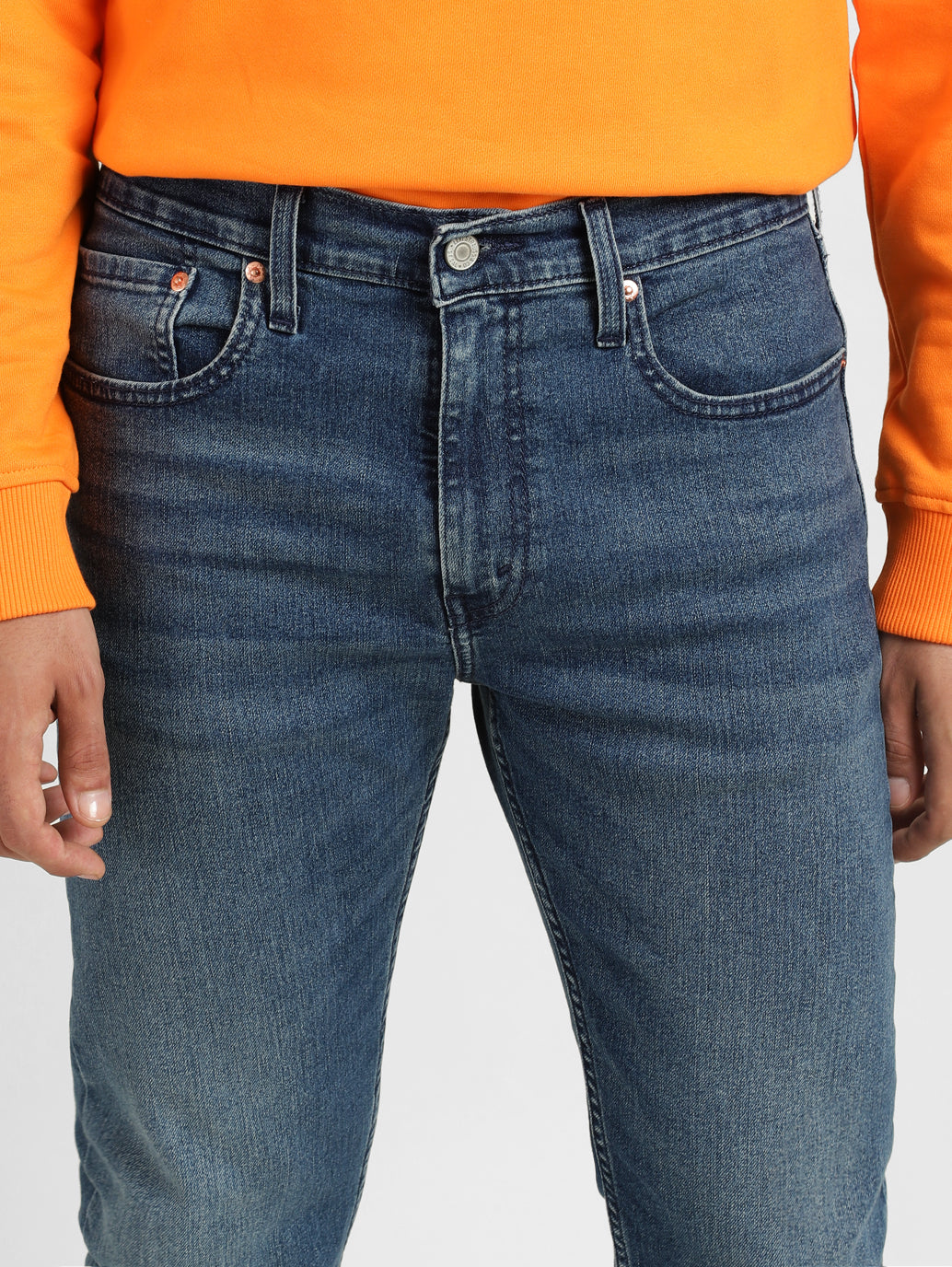 Men's 512 Blue Slim Tapered Fit Mid Rise Jeans