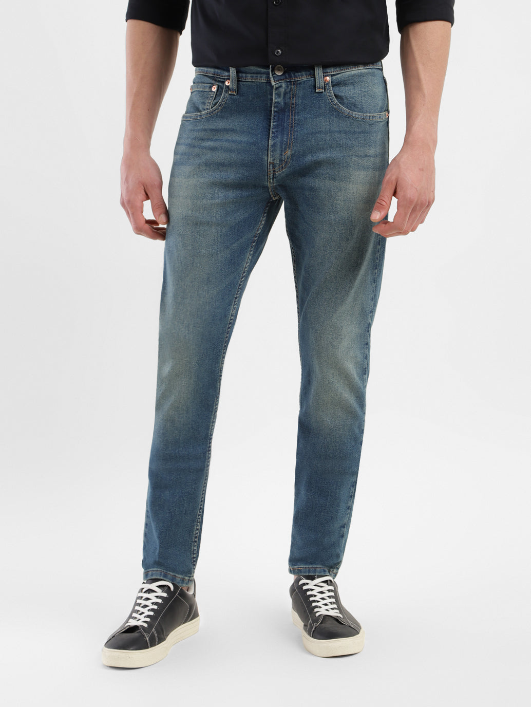 Men's 512 Dark Blue Slim Tapered Fit Mid Rise Jeans