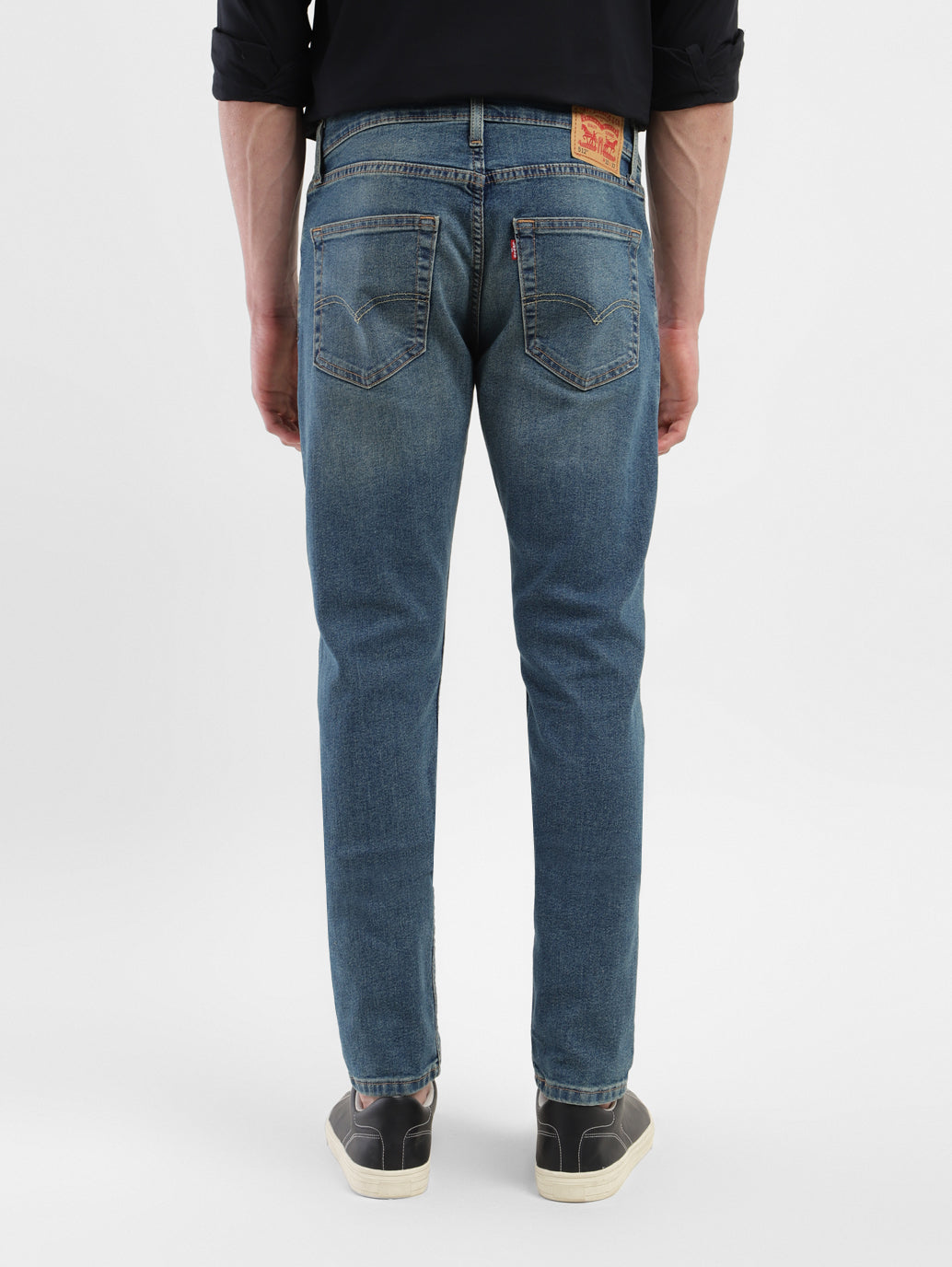 Men's 512 Dark Blue Slim Tapered Fit Mid Rise Jeans