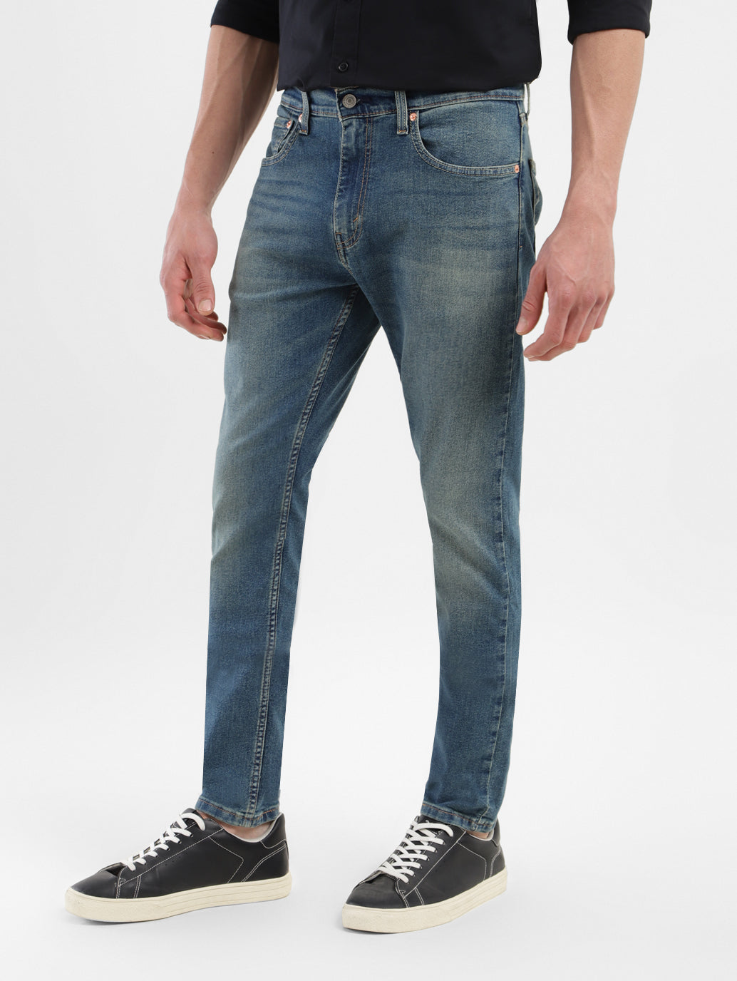 Men's 512 Dark Blue Slim Tapered Fit Mid Rise Jeans