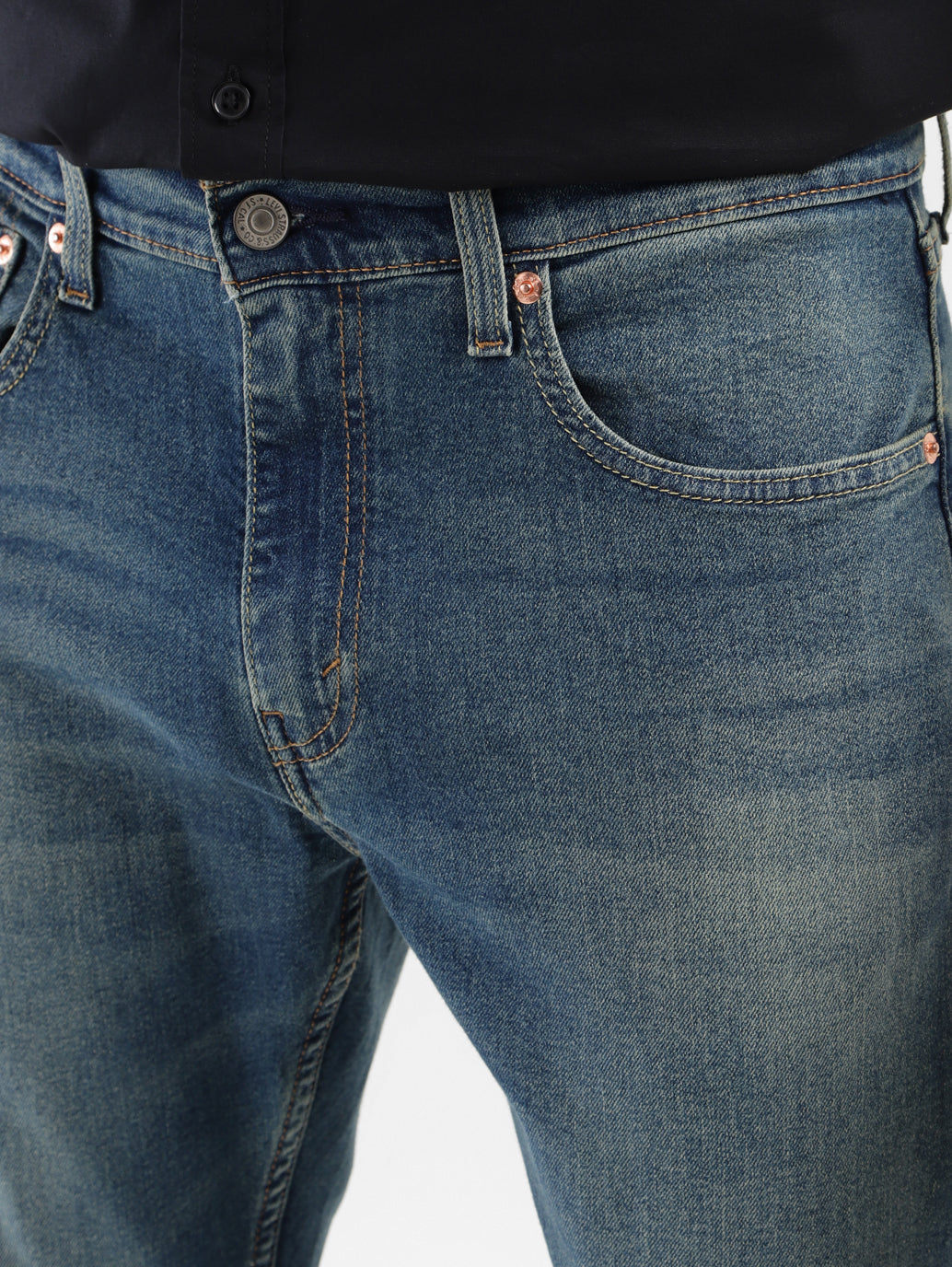 Men's 512 Dark Blue Slim Tapered Fit Mid Rise Jeans