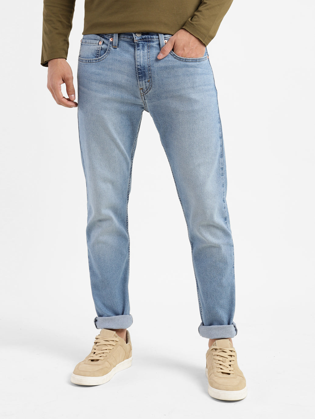 Men's 512 Blue Slim Tapered Fit Mid Rise Jeans