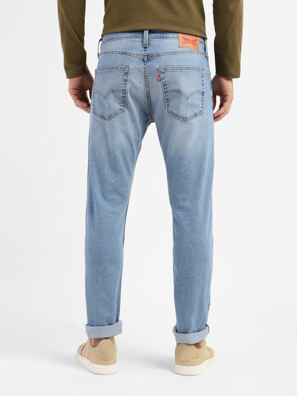 Men's 512 Blue Slim Tapered Fit Mid Rise Jeans