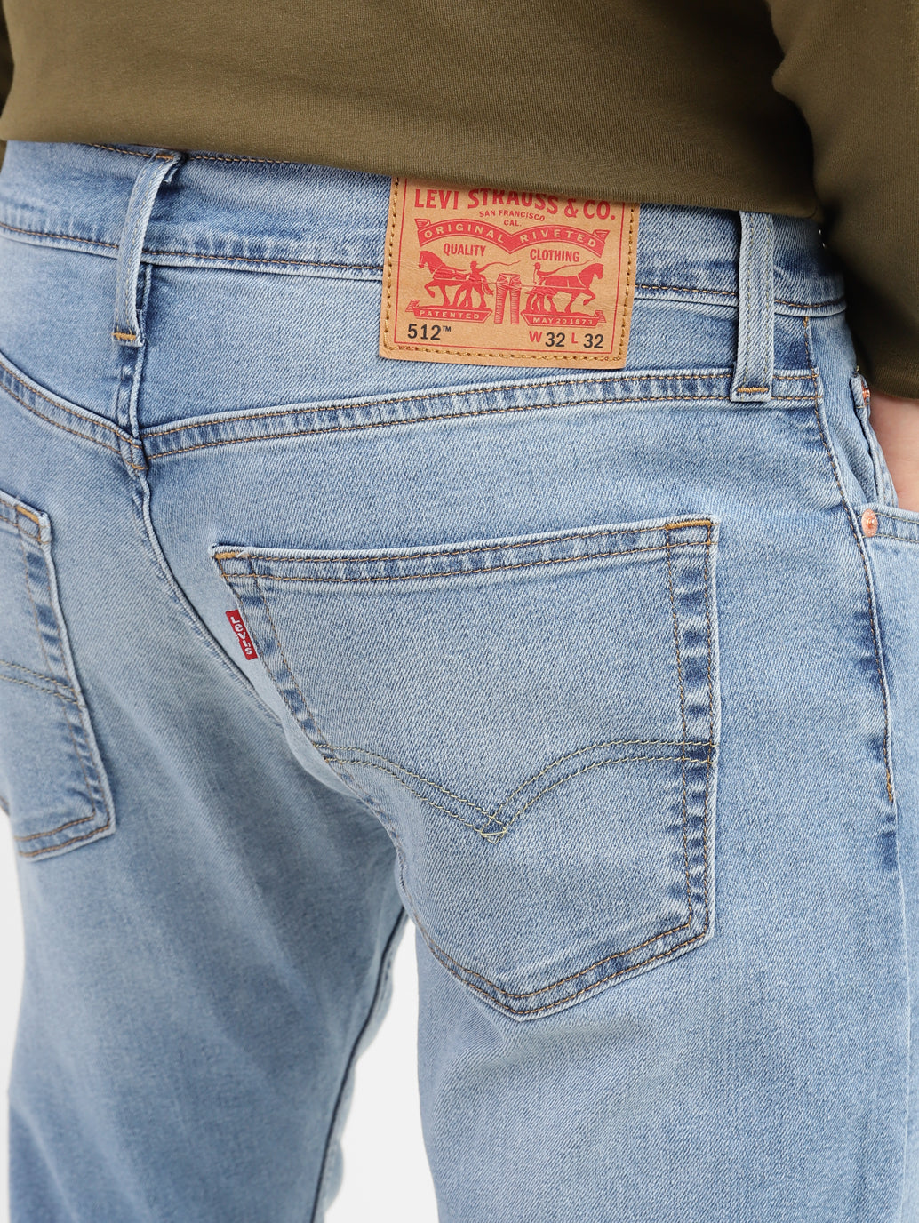 Men's 512 Blue Slim Tapered Fit Mid Rise Jeans