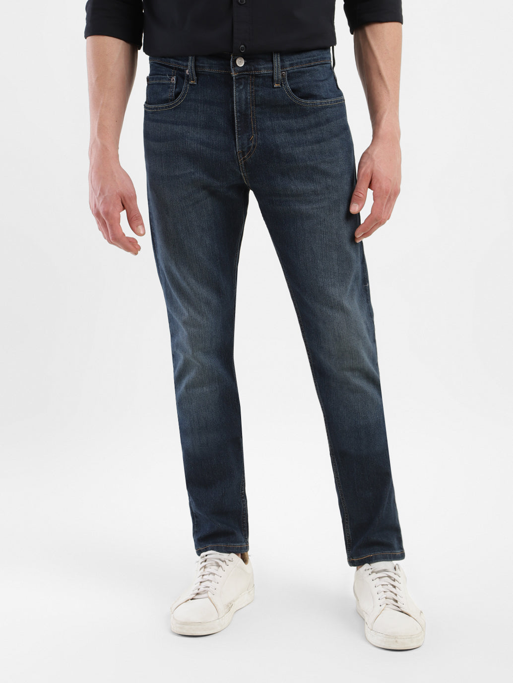 Men's 512 Dark Blue Slim Tapered Fit Mid Rise Jeans