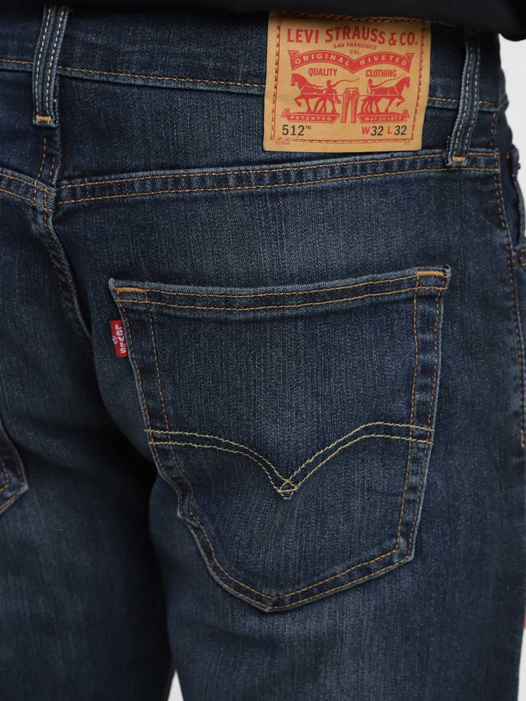 Men's 512 Dark Blue Slim Tapered Fit Mid Rise Jeans