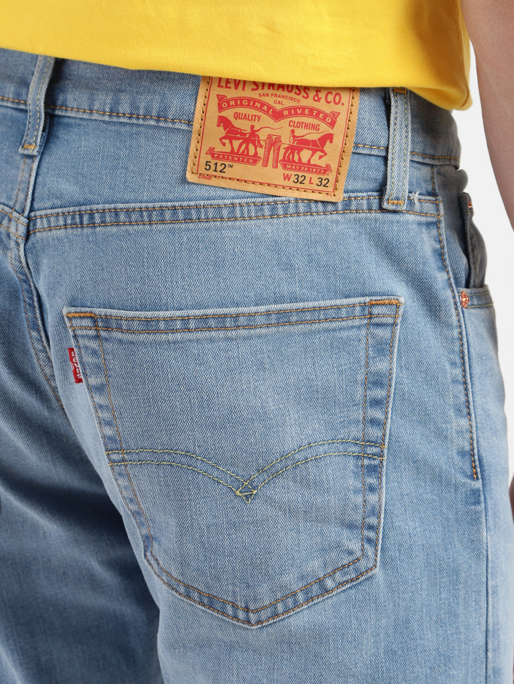 Men's 512 Blue Slim Tapered Fit Mid Rise Jeans