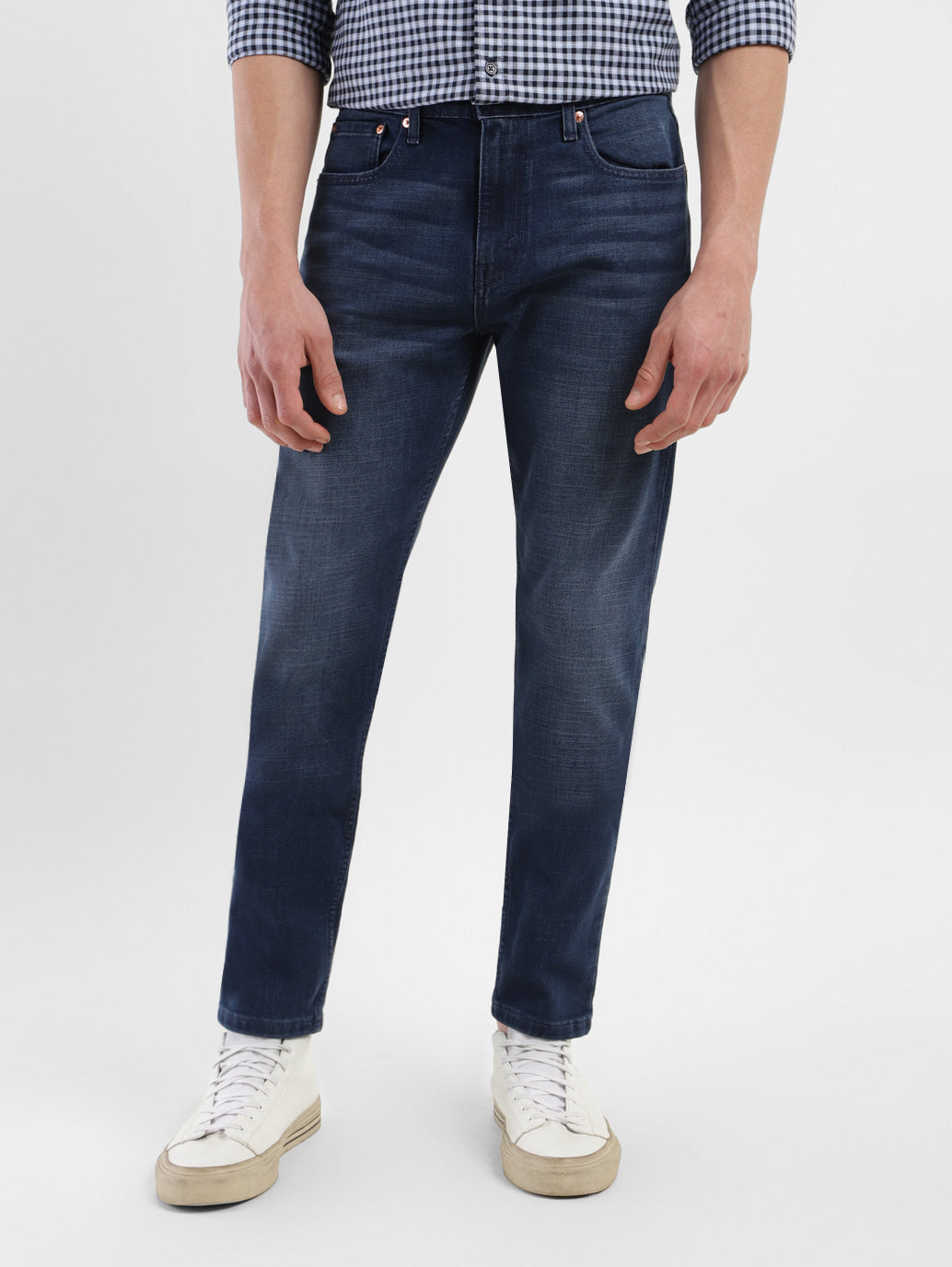 Men's 512 Dark Blue Slim Tapered Fit Mid Rise Jeans