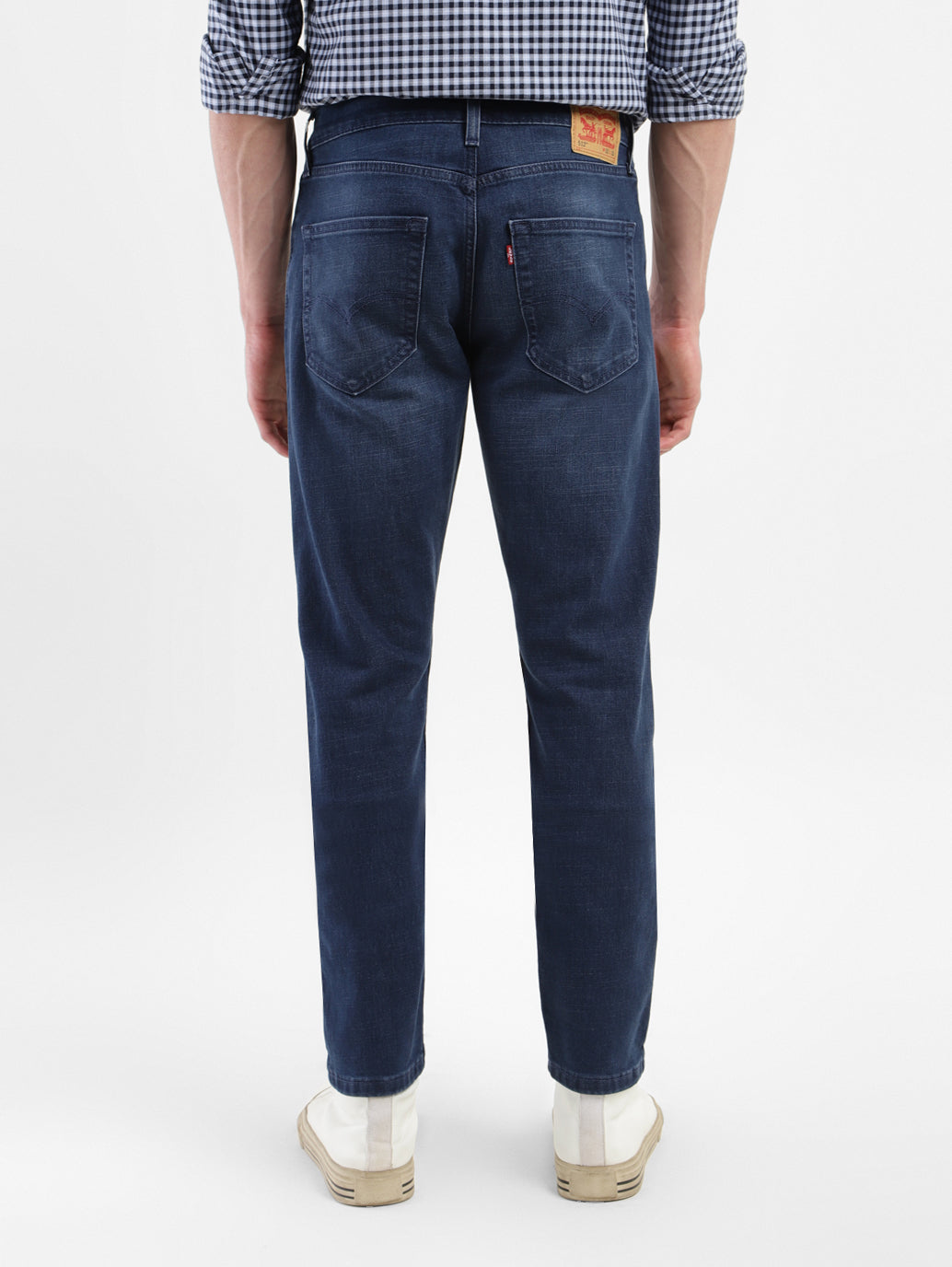 Men's 512 Dark Blue Slim Tapered Fit Mid Rise Jeans