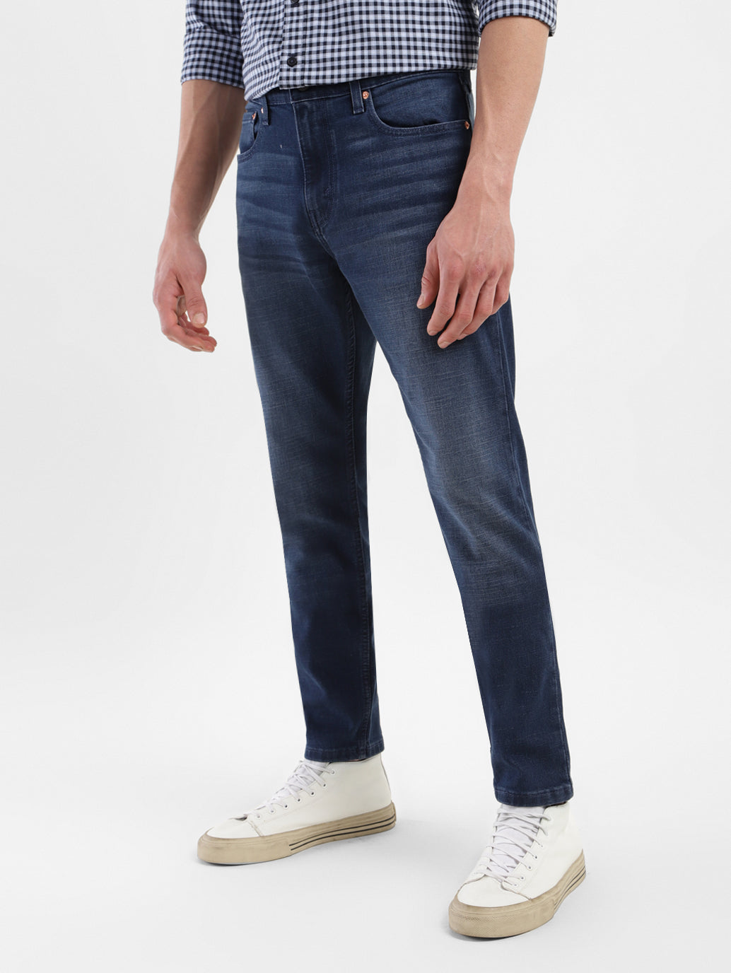 Men's 512 Dark Blue Slim Tapered Fit Mid Rise Jeans