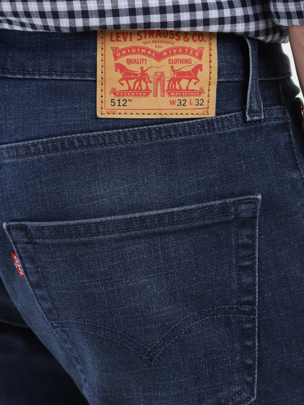 Men's 512 Dark Blue Slim Tapered Fit Mid Rise Jeans