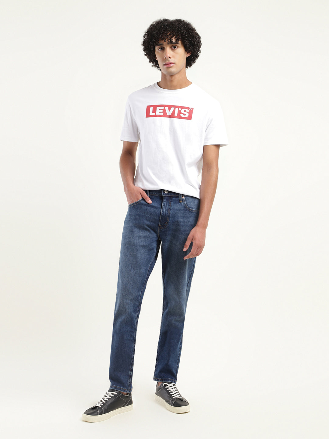Men's 512 Blue Slim Tapered Fit Mid Rise Jeans