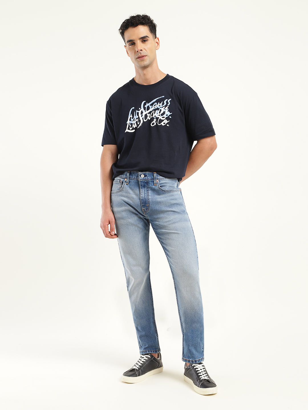 Men's 512 Blue Slim Tapered Fit Mid Rise Jeans