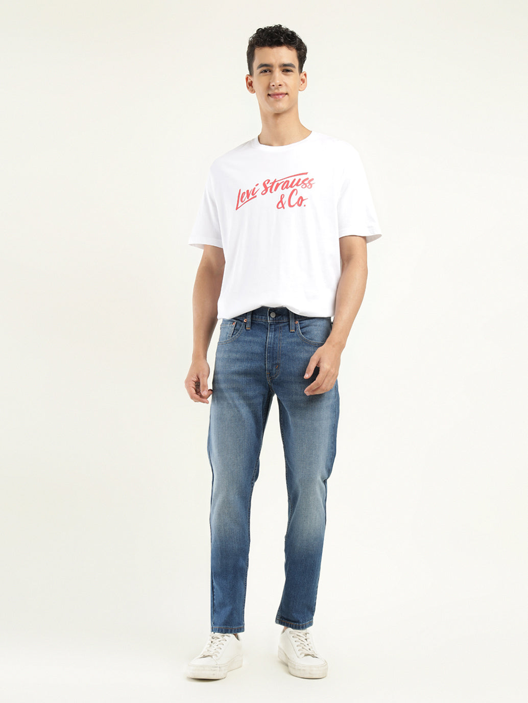 Men's 512 Dark Blue Slim Tapered Fit Mid Rise Jeans