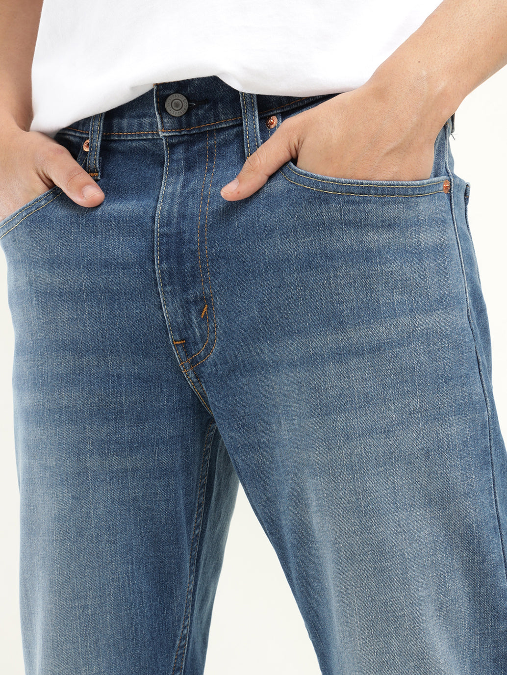 Men's 512 Dark Blue Slim Tapered Fit Mid Rise Jeans